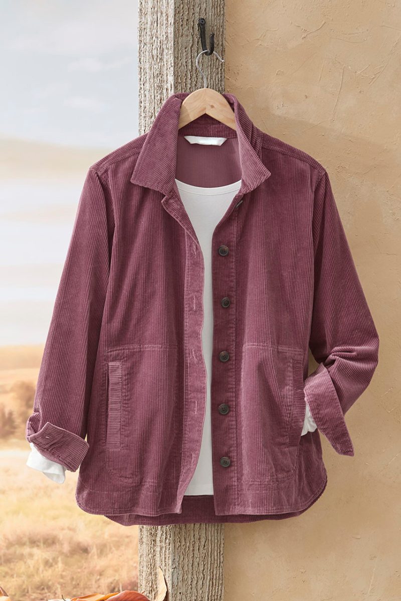 braeburn corduroy shirt jacket frosted plum 0 97014