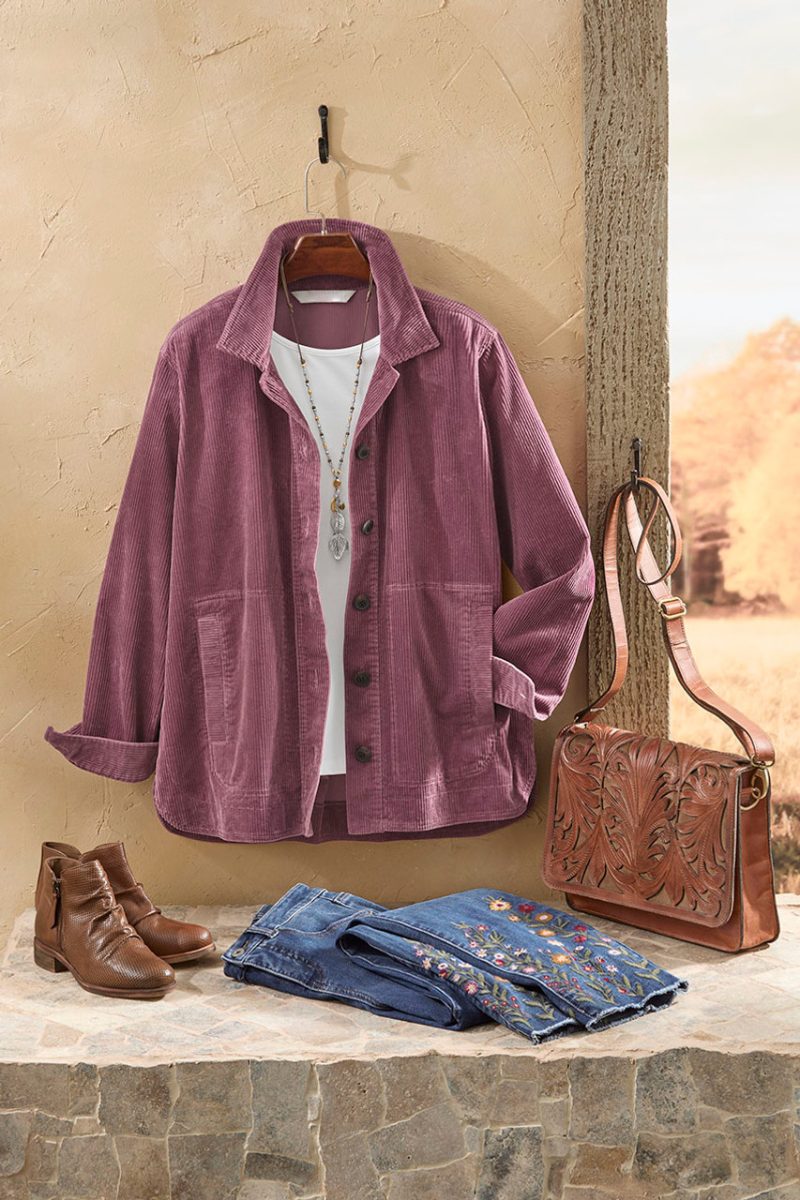 braeburn corduroy shirt jacket frosted plum 2 88597