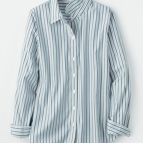 candy stripe no iron long sleeve shirt chalk blue 5 33194