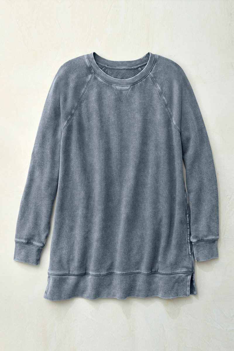 colorwash tunic sweatshirt mineral blue 4 56258