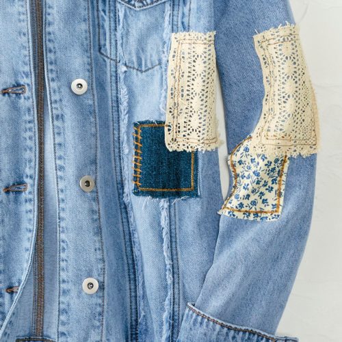 denim lace jacket light wash 2 01629