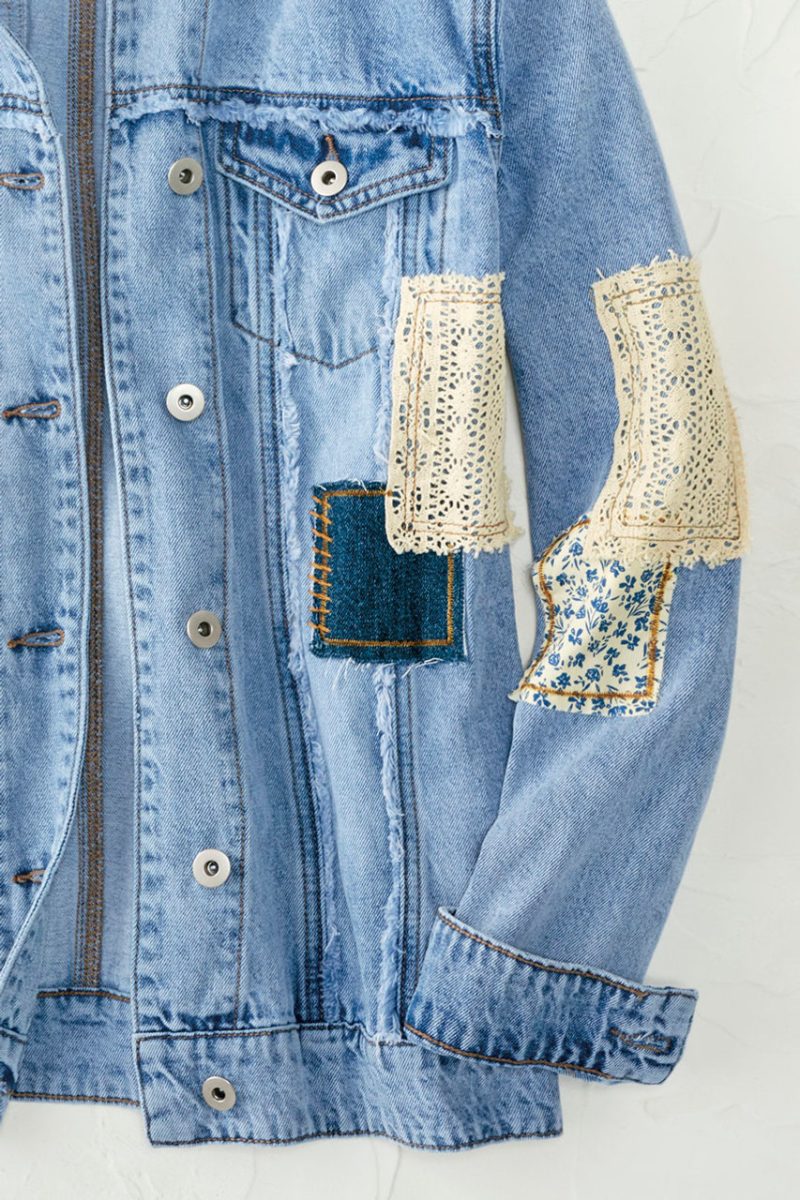 denim lace jacket light wash 2 01629