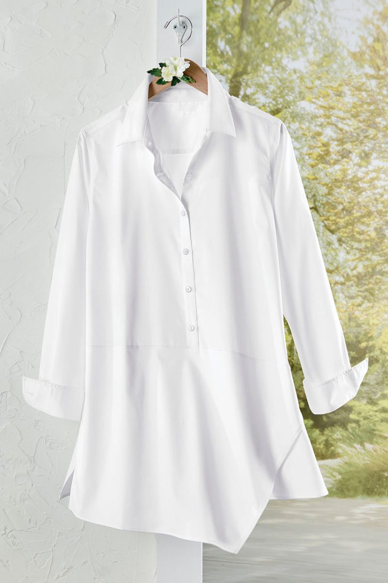 easy care seamed popover tunic white 0 12031 98407