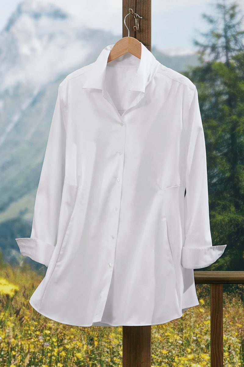 easy care seamed tunic white 2 97812