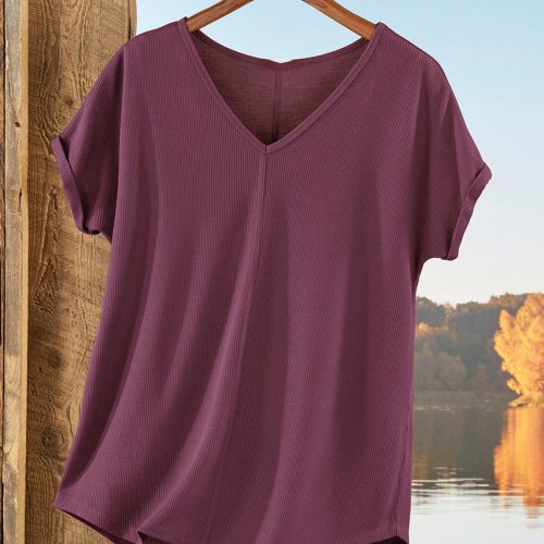 easy waffle tee black raspberry 4 95472