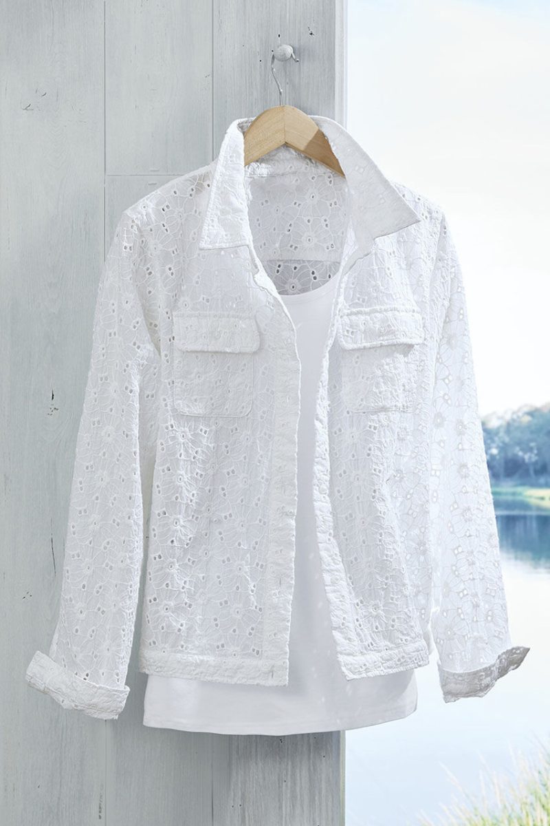 everyday eyelet jacket white 0 24163 87785