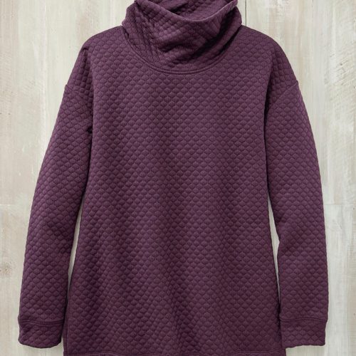 honeycomb quilted tunic black raspberry 13 48014