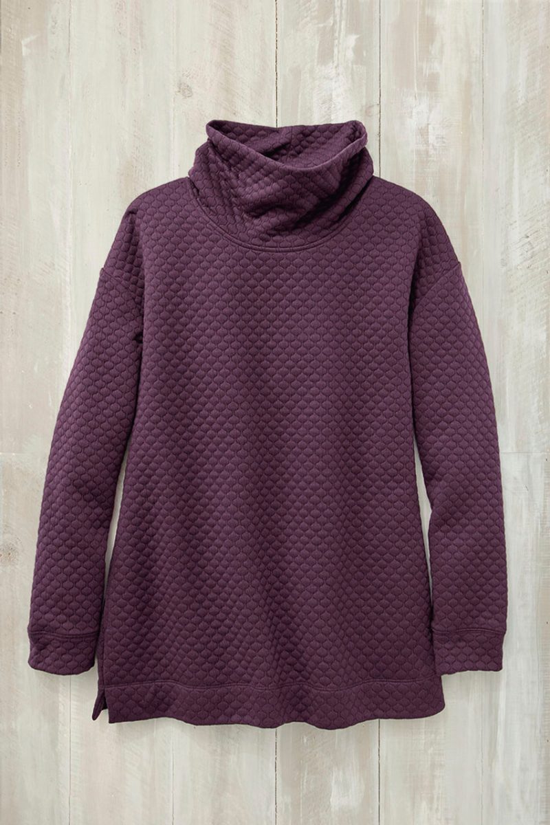 honeycomb quilted tunic black raspberry 13 48014