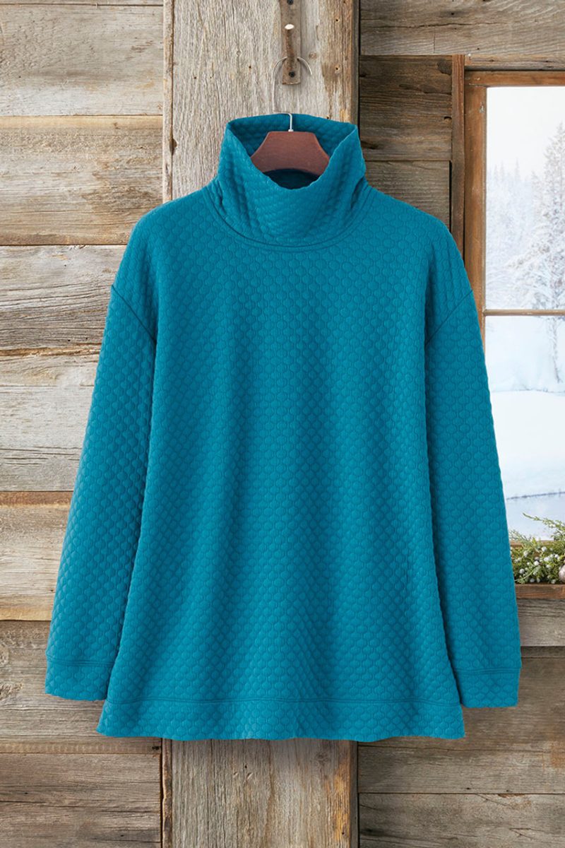 honeycomb quilted tunic colorado blue 9 22377