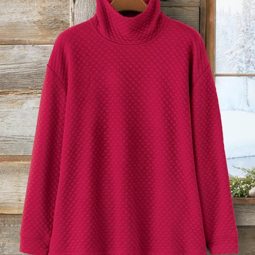 honeycomb quilted tunic dover red 6 19588