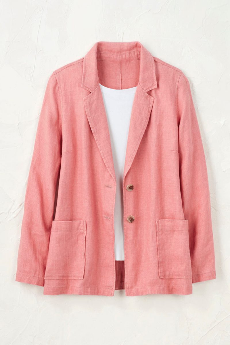 linen boyfriend jacket desert rose 0 34226