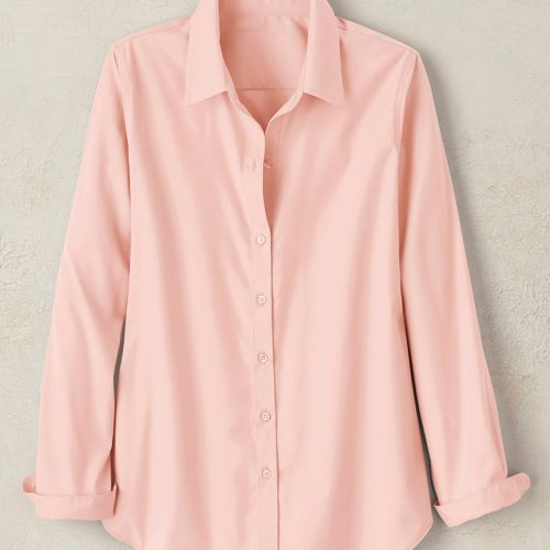 long sleeve no iron shirt petal pink 13 45765 71755