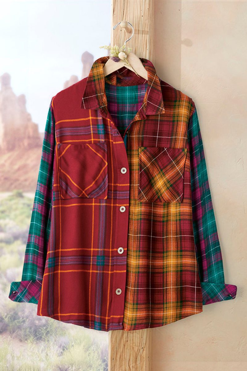 plaid poetry shirt garnet multi 0 66990 21713