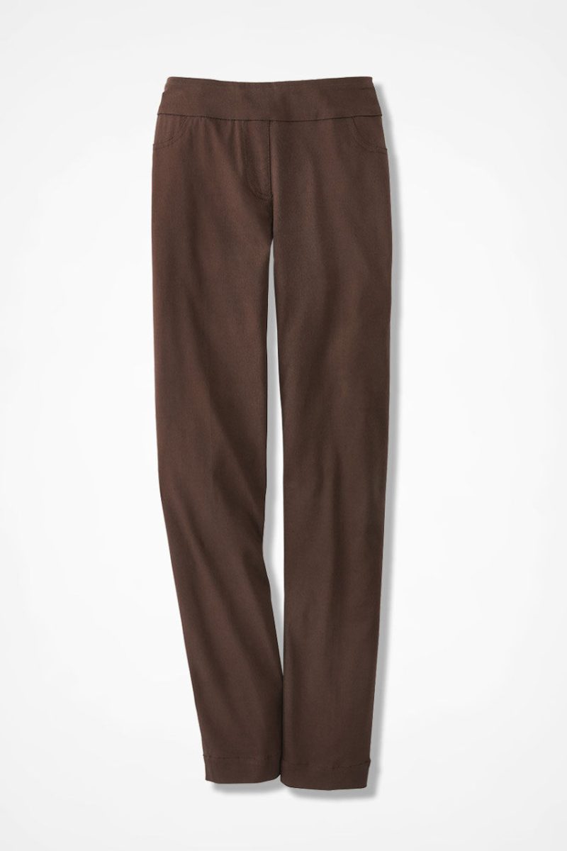 pull on anywear shapeme ankle pants chocolate 7 15896