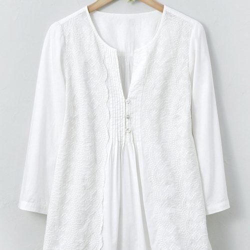 simplicity eyelet blouse white 1 25877 62498