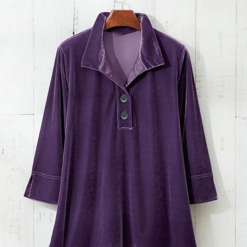 velvet popover tunic deep violet 3 64889 69078