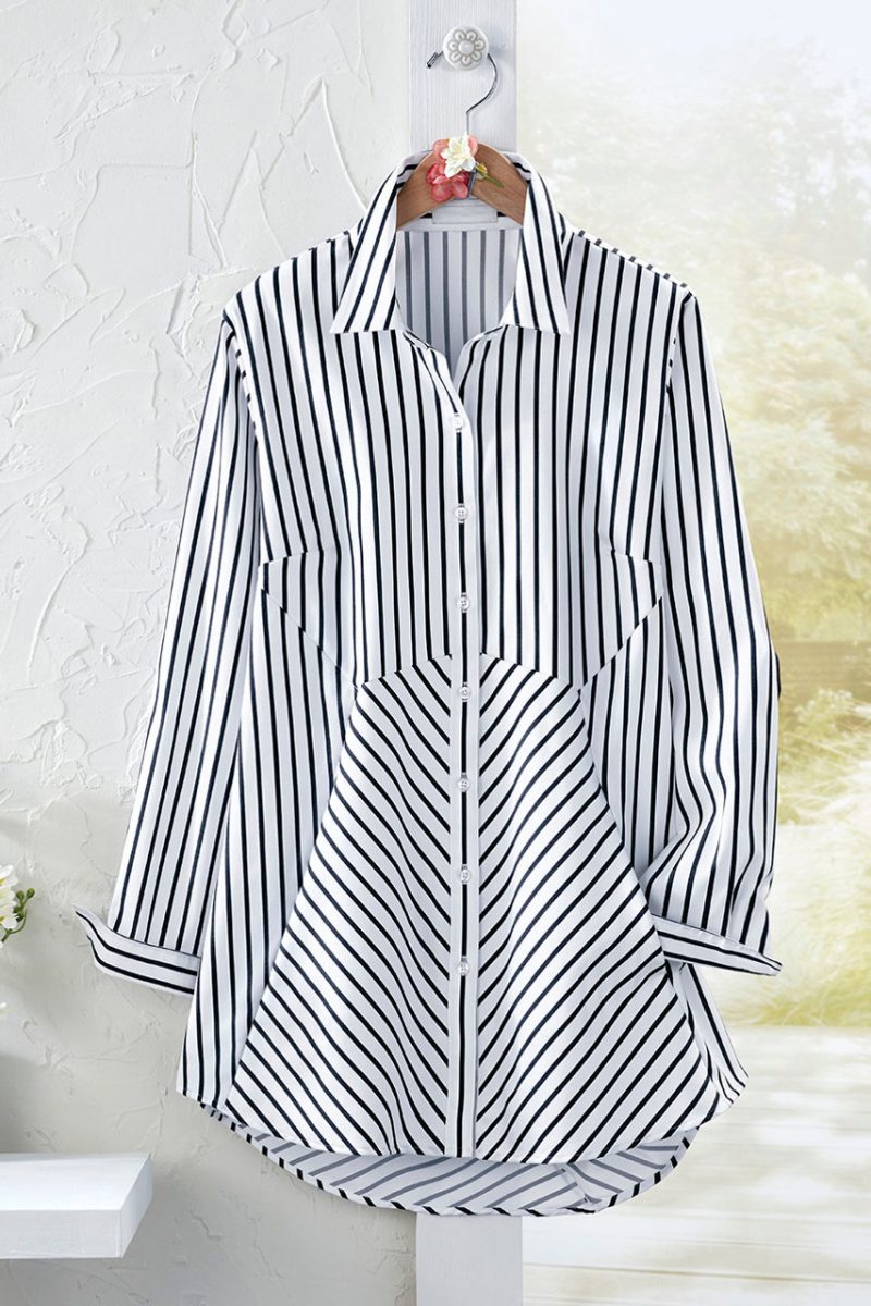 wayward stripes easy care tunic black white 0 21769 47917